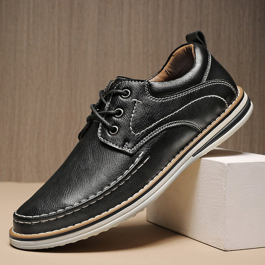 Men's Casual Leather Shoes Genuine Leather Plus Size Breathable Trendy Shoes Casual Leather Shoes - D&A