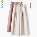 Thin Casual Straight-leg Cotton And Linen Wide-leg Pants - D&A