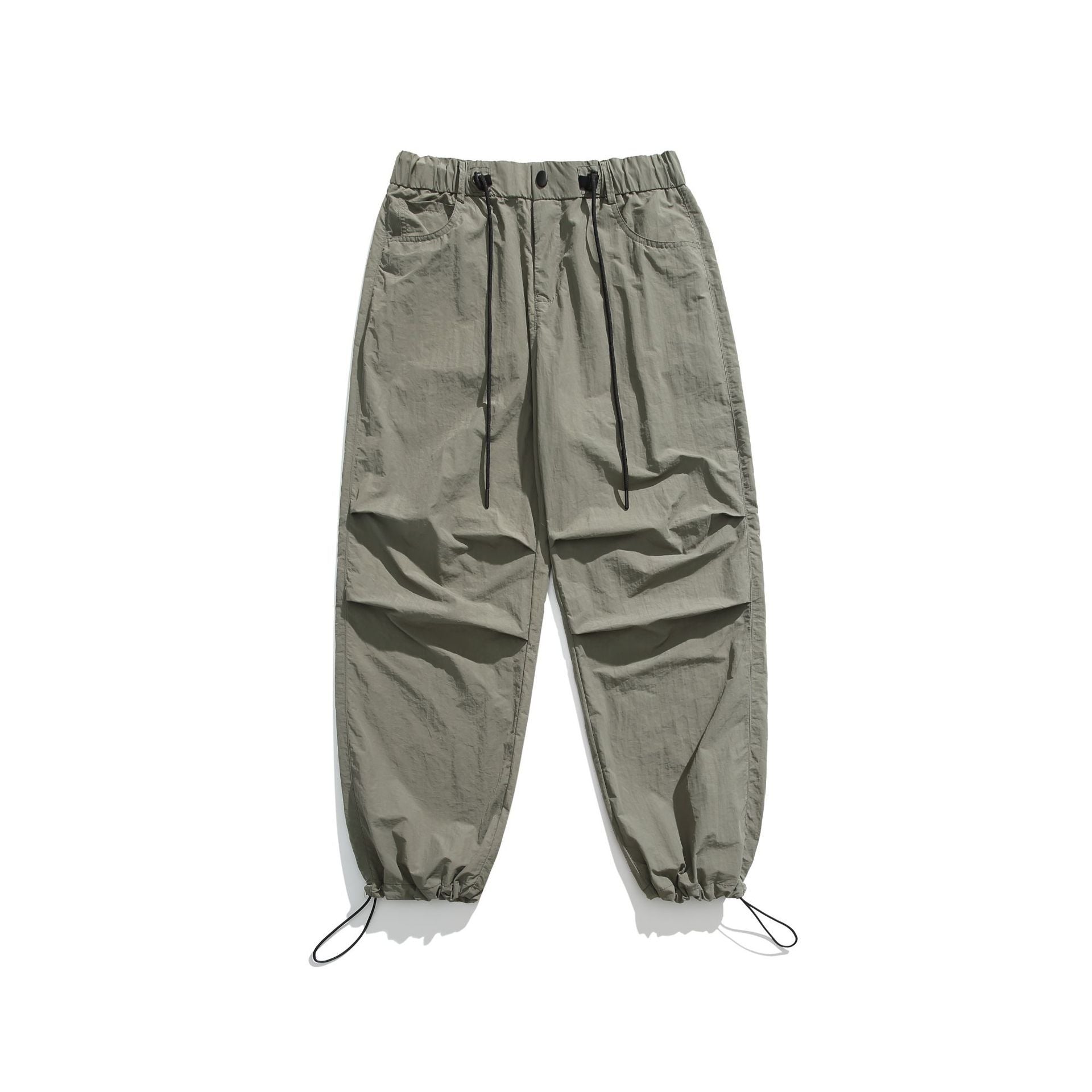 Casual Pants Men's Thin Ice Silk Loose Straight Army Green - D&A
