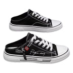 Canvas Men's Breathable Versatile Slip-on Lofter Heel-free Sports Casual Shoes - D&A