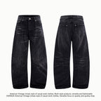 American Washed Old Lightning Crack Jeans - D&A