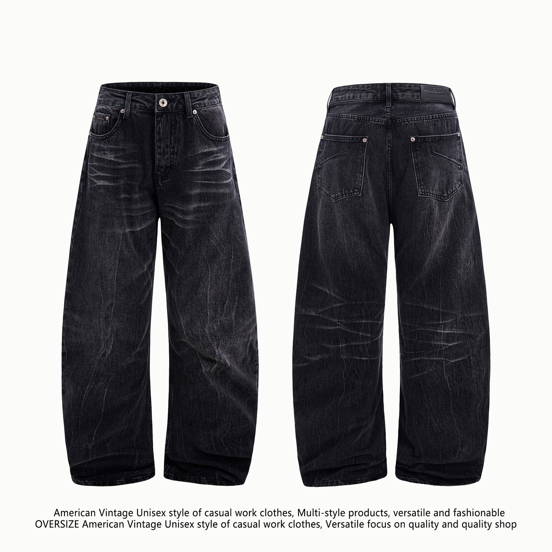 American Washed Old Lightning Crack Jeans - D&A