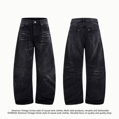 American Washed Old Lightning Crack Jeans - D&A