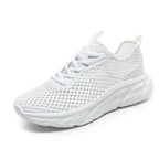 Men's Shoes Hollow-out Breathable Mesh Casual Running Shoes Lightweight Sneaker White - D&A
