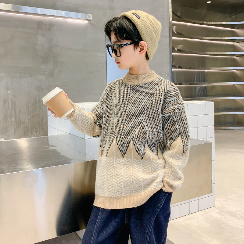 Fluffy Winter Clothing For Boys And Children Beige - D&A