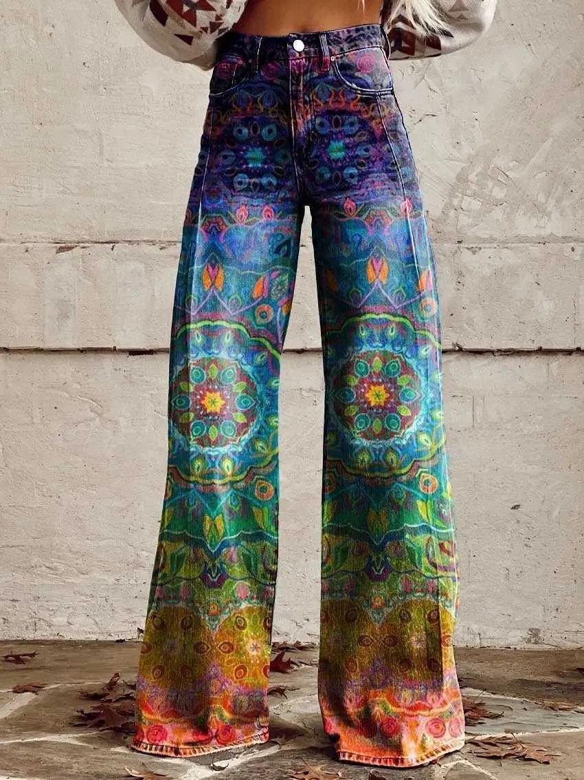 Hot Selling Plus Size Women's Casual Pants Thin Imitation Jeans G - D&A