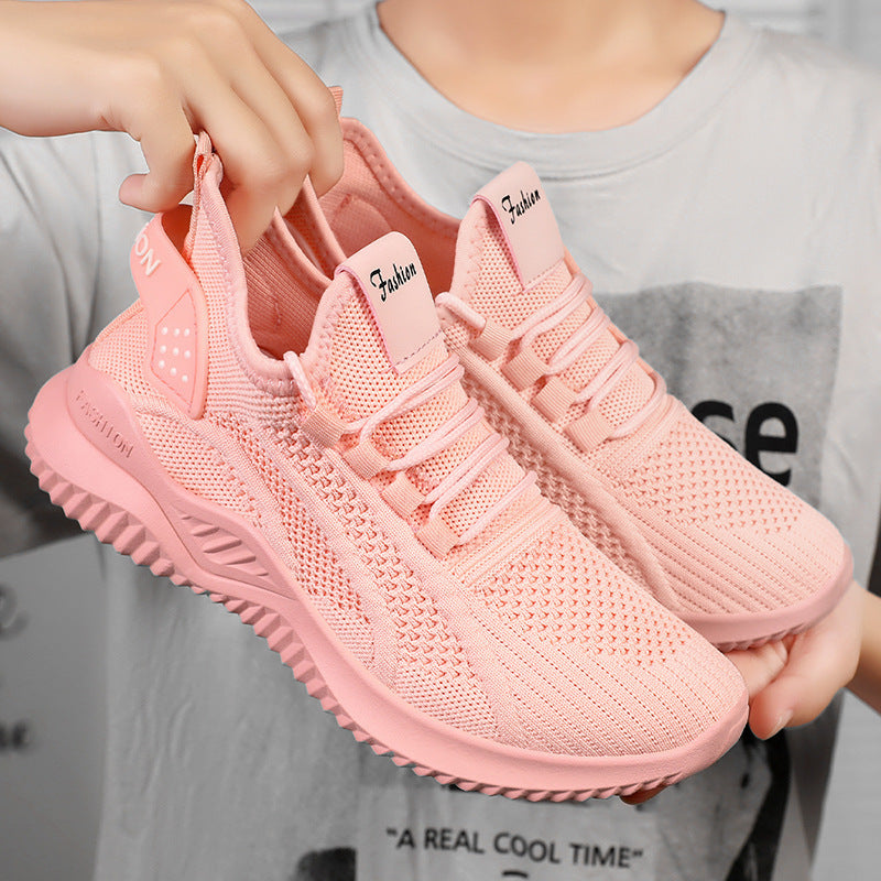 Soft Bottom Pure Color All-matching Breathable Casual Shoes - D&A
