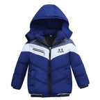 Long Sleeved Hooded Padded Jacket For Boys Blue - D&A
