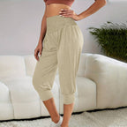 Women's Home Casual Pants High Waist Temperament Ankle-tied Harem Pants - D&A