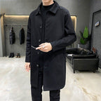 Men's Mid-length Loose Skin Trench Casual Thin Coat - D&A