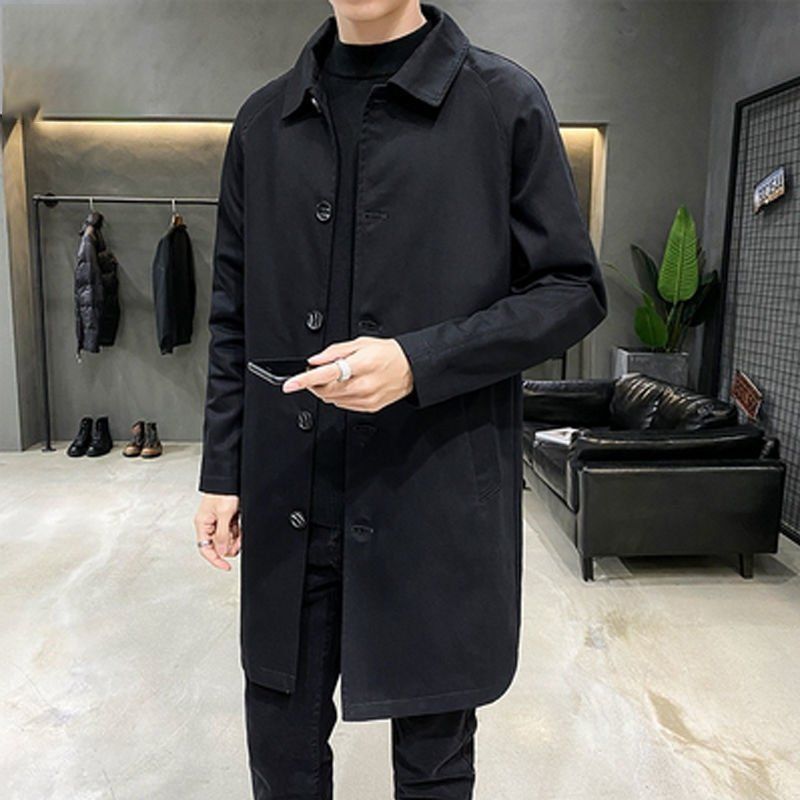 Men's Mid-length Loose Skin Trench Casual Thin Coat - D&A