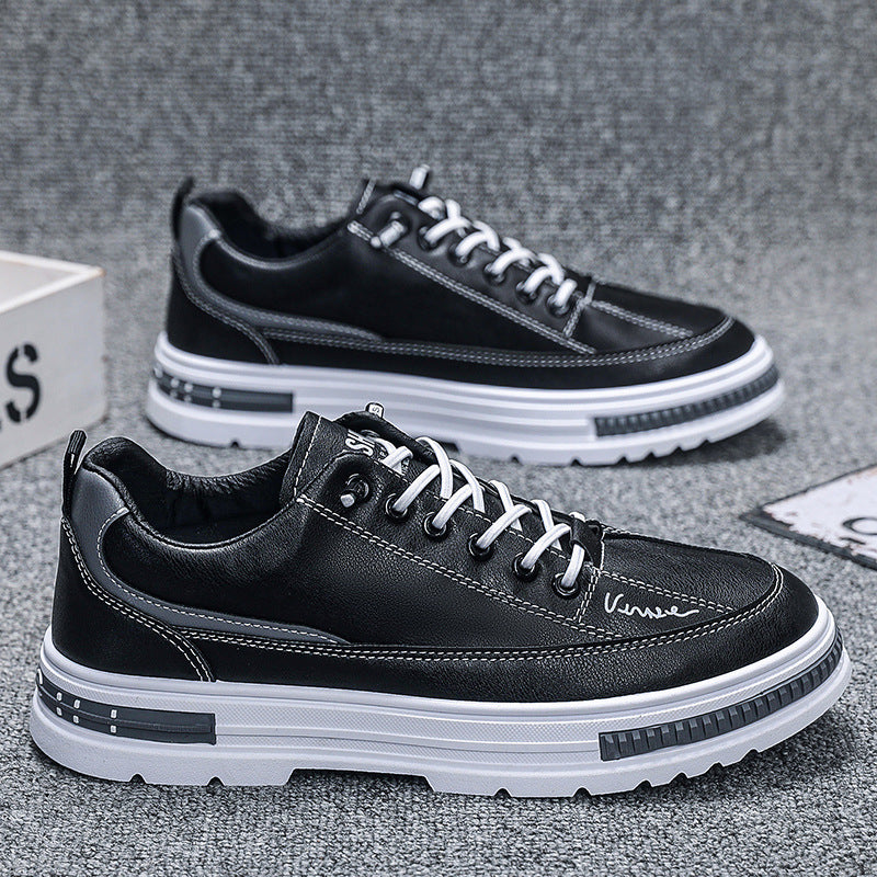 Summer New Platform Sneakers Men's Sports Casual Shoes Black - D&A