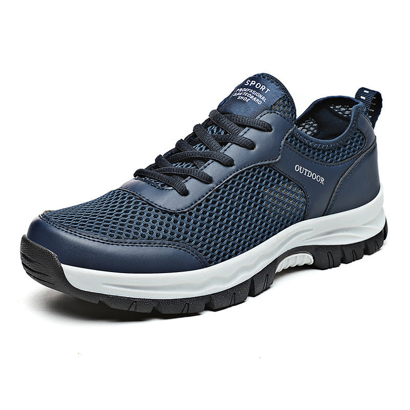 New Cross-border Mesh Extra Large Size 39-48 Men's Shoes Dark Blue - D&A