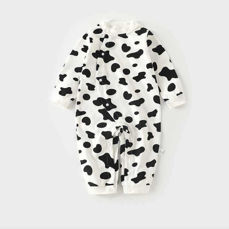 Autumn Thin Baby Pajamas And Baby Onesies Cow - D&A