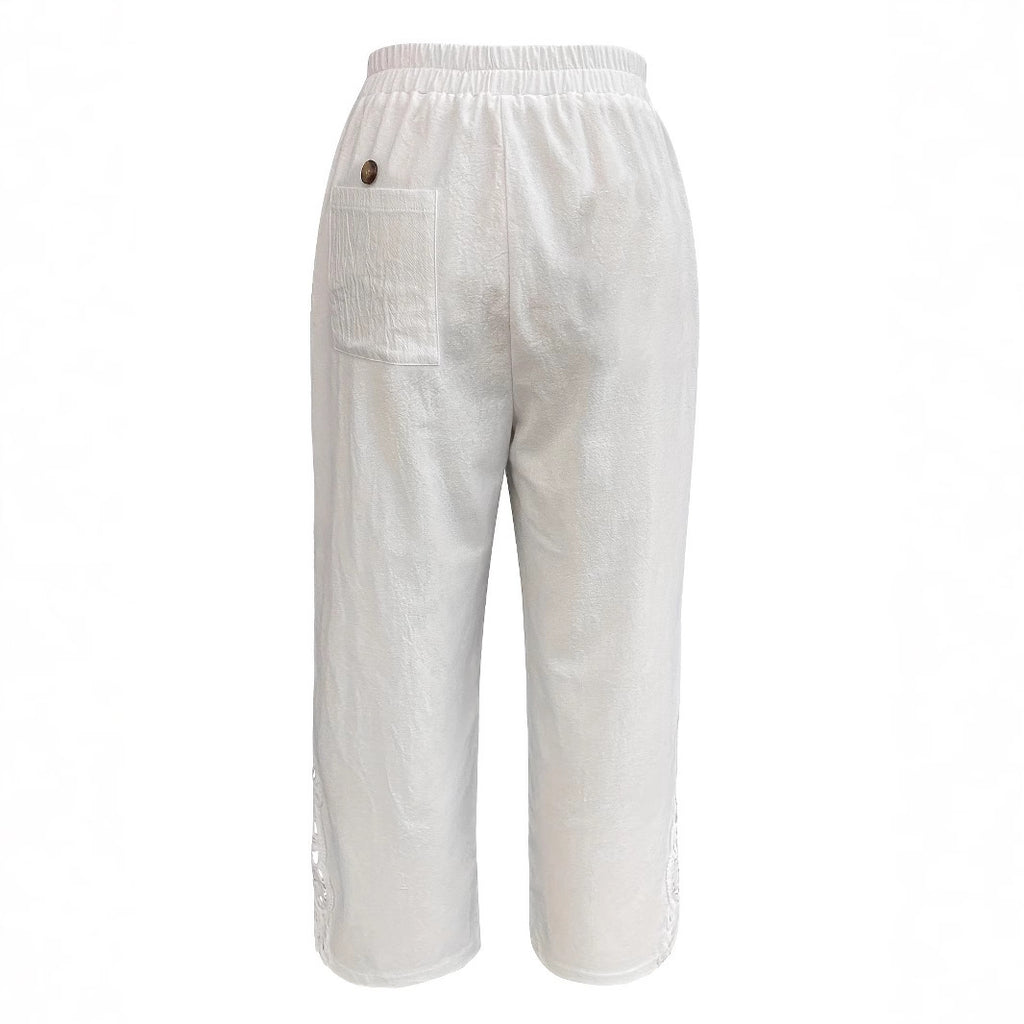 Women's Casual Pants Baggy Straight Trousers - D&A