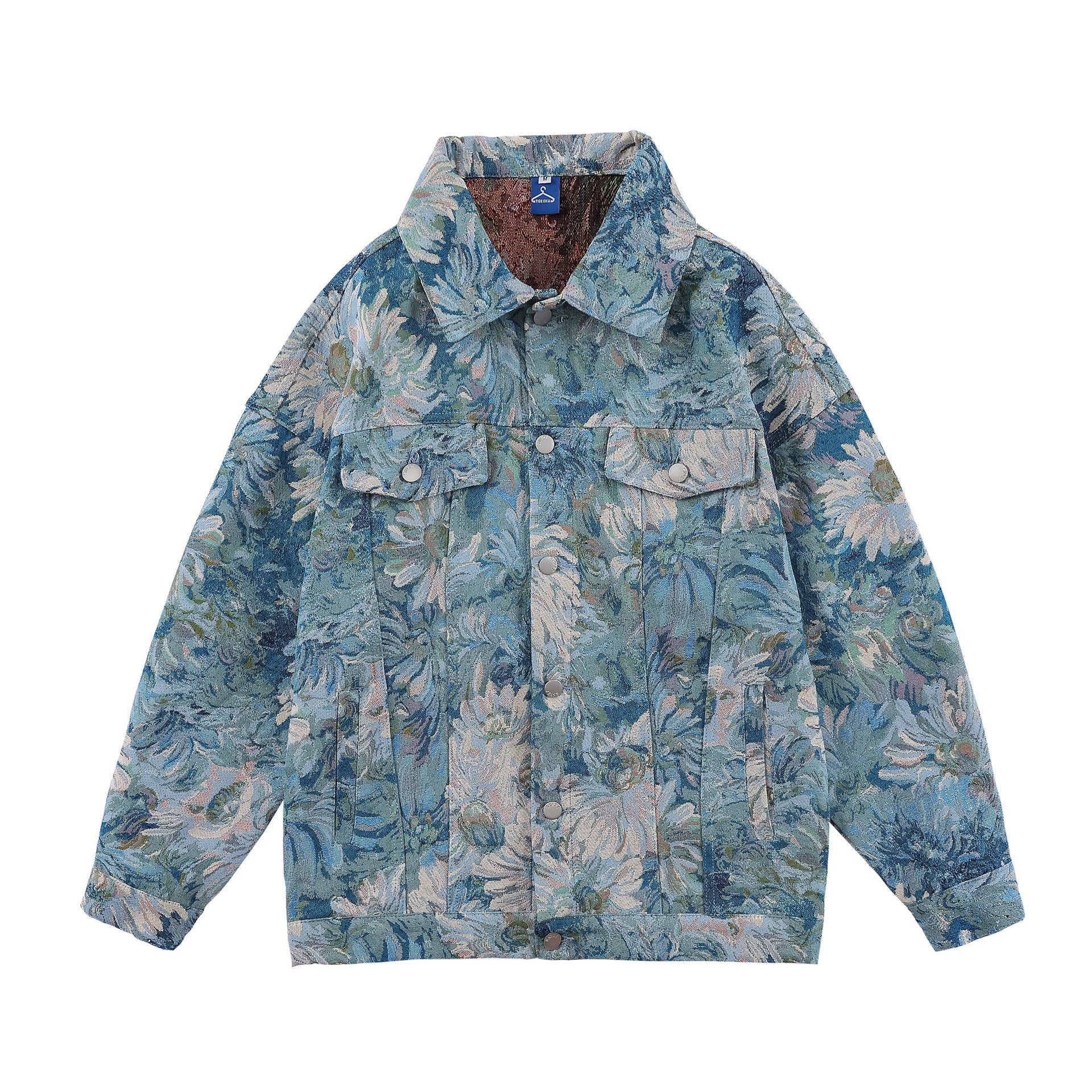 Creative Floral Denim Men Autumn Loose Men's And Women's Jackets - D&A
