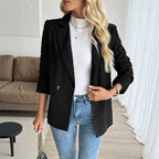 Women's Solid Color Fashion Concise Leisure Commute Suit Jacket - D&A