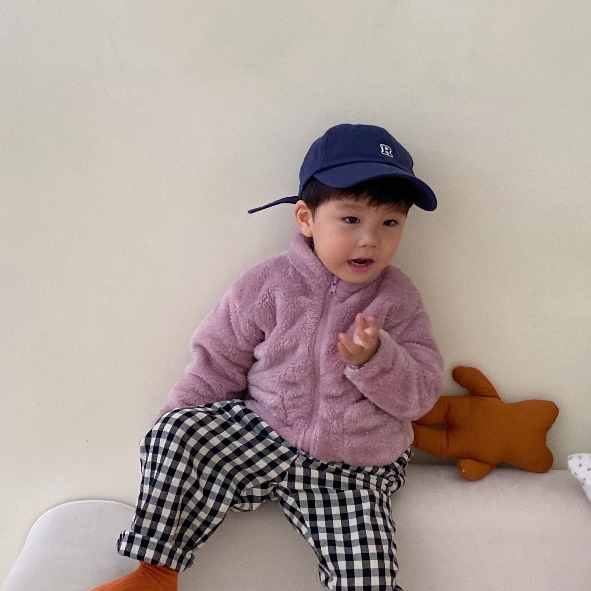 Kids Winter Coats Children Outerwear Boy Warm Fleece Jacket Baby Girls Jackets For Autumn Spring Children Clothing Purple - D&A