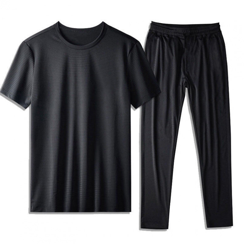 Quick-drying Sports Ice Silk Men Leisure Set - D&A