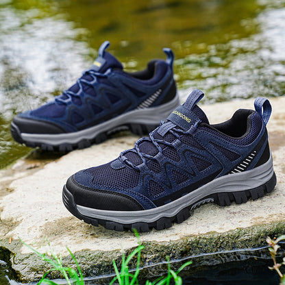 Camping Sports Running Wear-resistant Hiking Shoes Blue - D&A