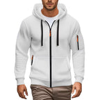 Zipper Hooded Sweatshirt Men's Sports Casual Cardigan Coat - D&A