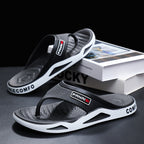 Men's Wear-resistant Casual Outdoor Wear Slippers For Summer Soft Back Thick Back Fashion Flip-flop - D&A