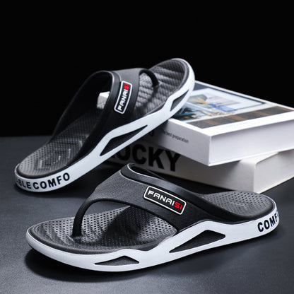 Men's Wear-resistant Casual Outdoor Wear Slippers For Summer Soft Back Thick Back Fashion Flip-flop - D&A
