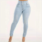 Women's High Waist Tight Stretch Shaping And Hip Lifting Jeans - D&A