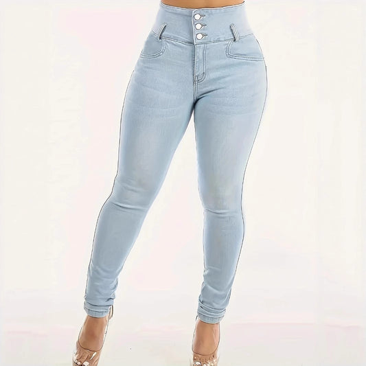 Women's High Waist Tight Stretch Shaping And Hip Lifting Jeans - D&A