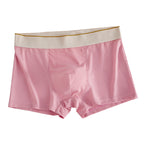 Ice Silk Stripes Men's Boxers Comfortable And Breathable Pink - D&A