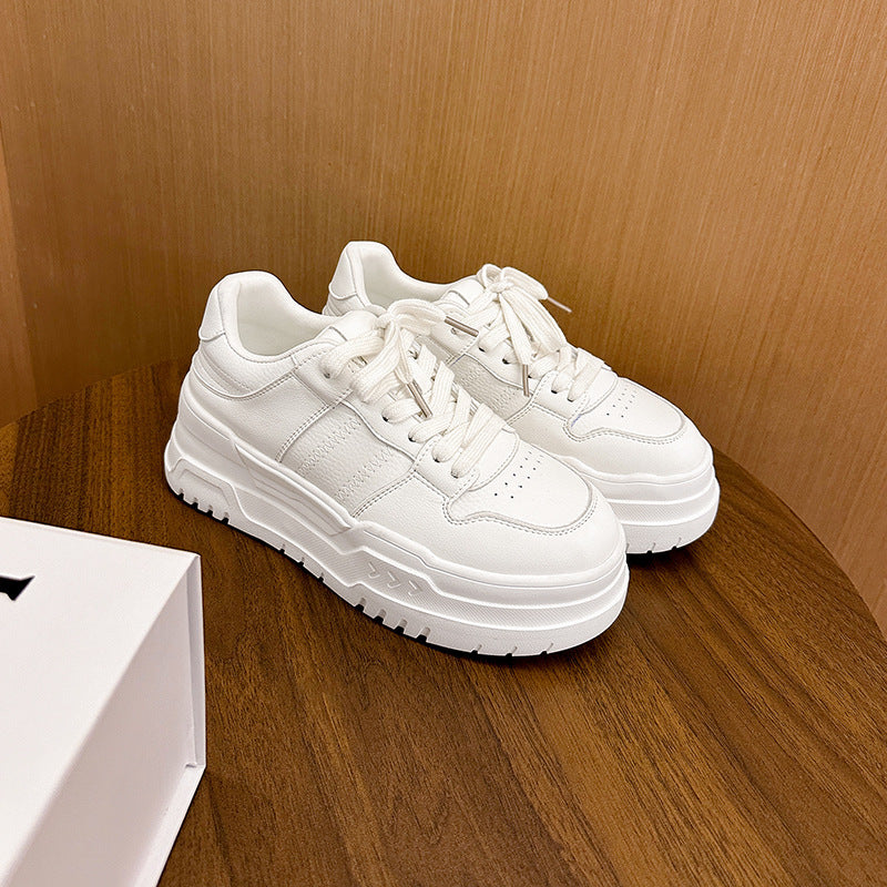 Platform Height Increasing Casual Lace Up Sports Board Shoes - D&A