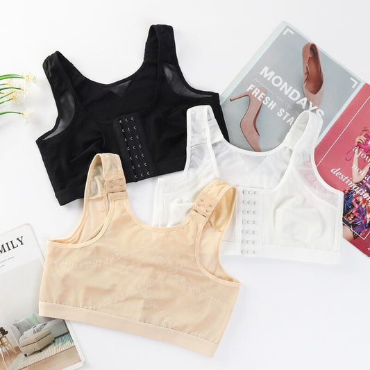 Shock-proof Front Buckle Sports Bra No Underwire Adjustment Bra - D&A