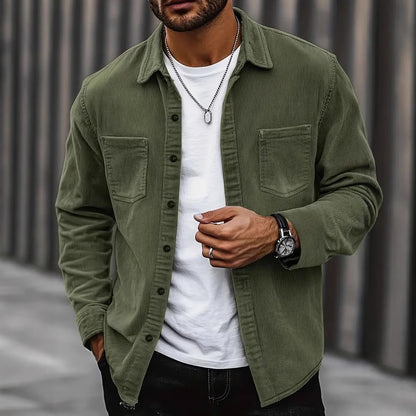 Corduroy Long Sleeve Casual All-matching Shirt Coat - D&A