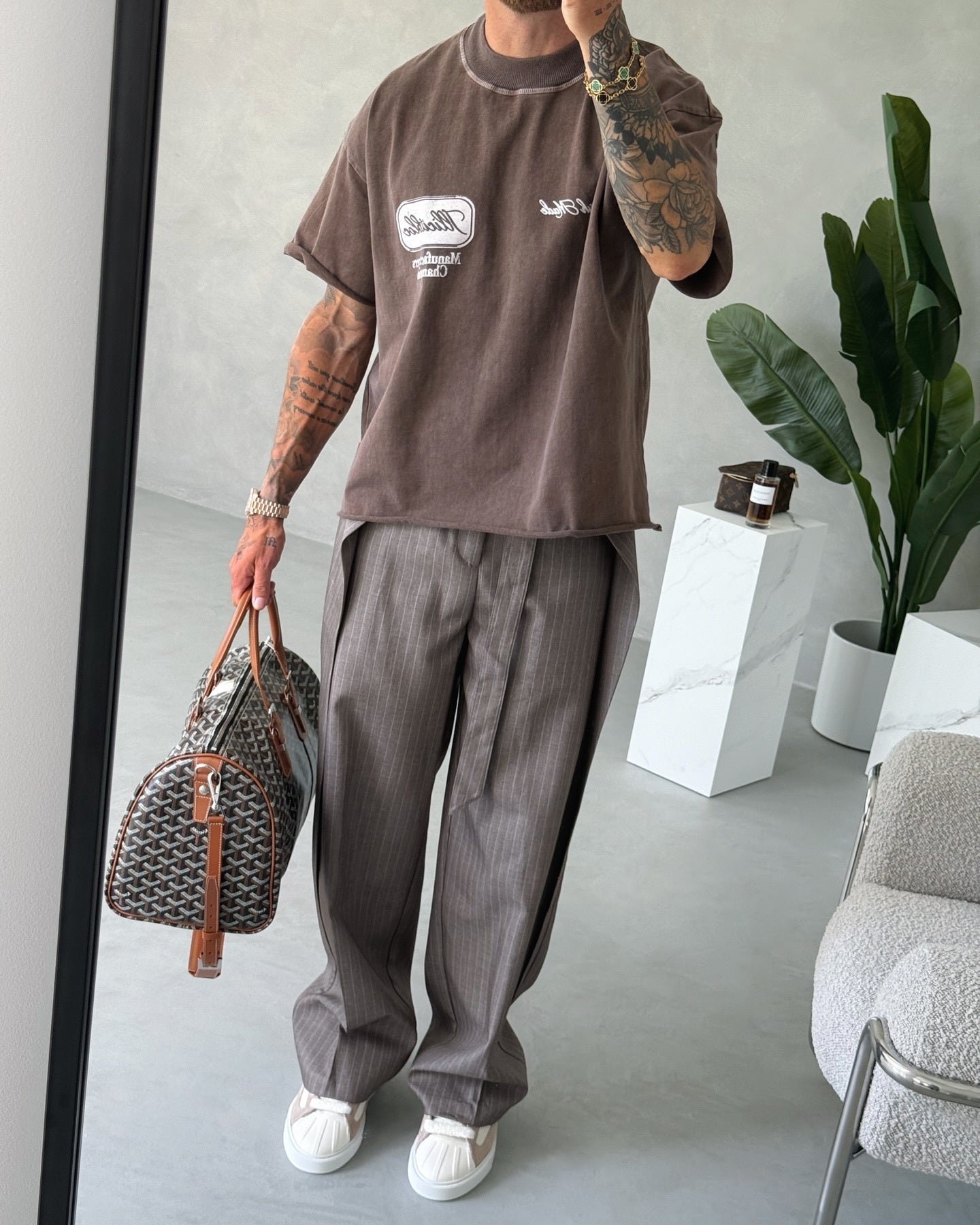 Men's Casual Striped Lace-Up Pants - D&A
