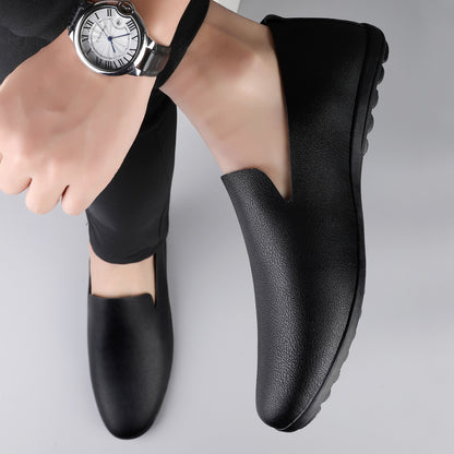 Men's Casual Leather Shoes Fashion Soft Gommino Low Top - D&A