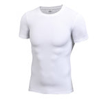 Men's Stretch Quick Drying Clothes Short-sleeved Shirt White - D&A