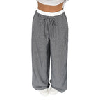 Women's Stitching Striped Casual Trousers - D&A
