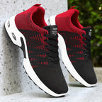 Men's Flyknit Mesh Breathable Casual Soft Sole Sneakers - D&A