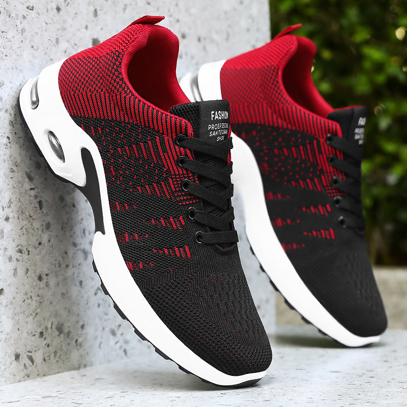 Men's Flyknit Mesh Breathable Casual Soft Sole Sneakers - D&A