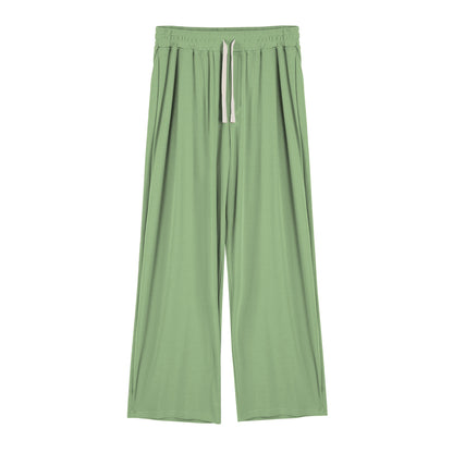 Men's Draping Casual Wide-leg Pants Green - D&A