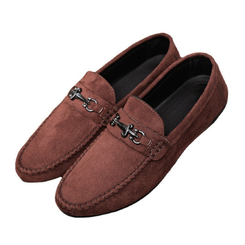 Waterproof Leisure Sports Men Slip-on Loafers Peas Small Leather Shoes - D&A