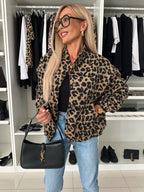 Spring And Autumn Vintage Leopard Print Jacket Coat For Women Leopard Print - D&A