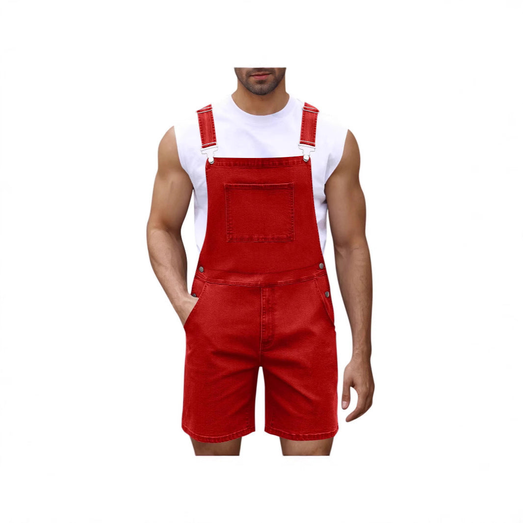 Light Luxury Denim Shorts Men's Denim Brace - D&A