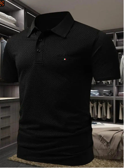 Men's Printed Short-sleeved Lapel Shirt Polo Color07 - D&A