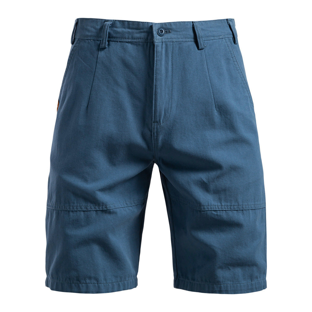 Straight Five-point Pure Color All-matching Workwear Shorts Men - D&A