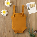 Baby Cotton Pit Strap Small Romper Brown - D&A