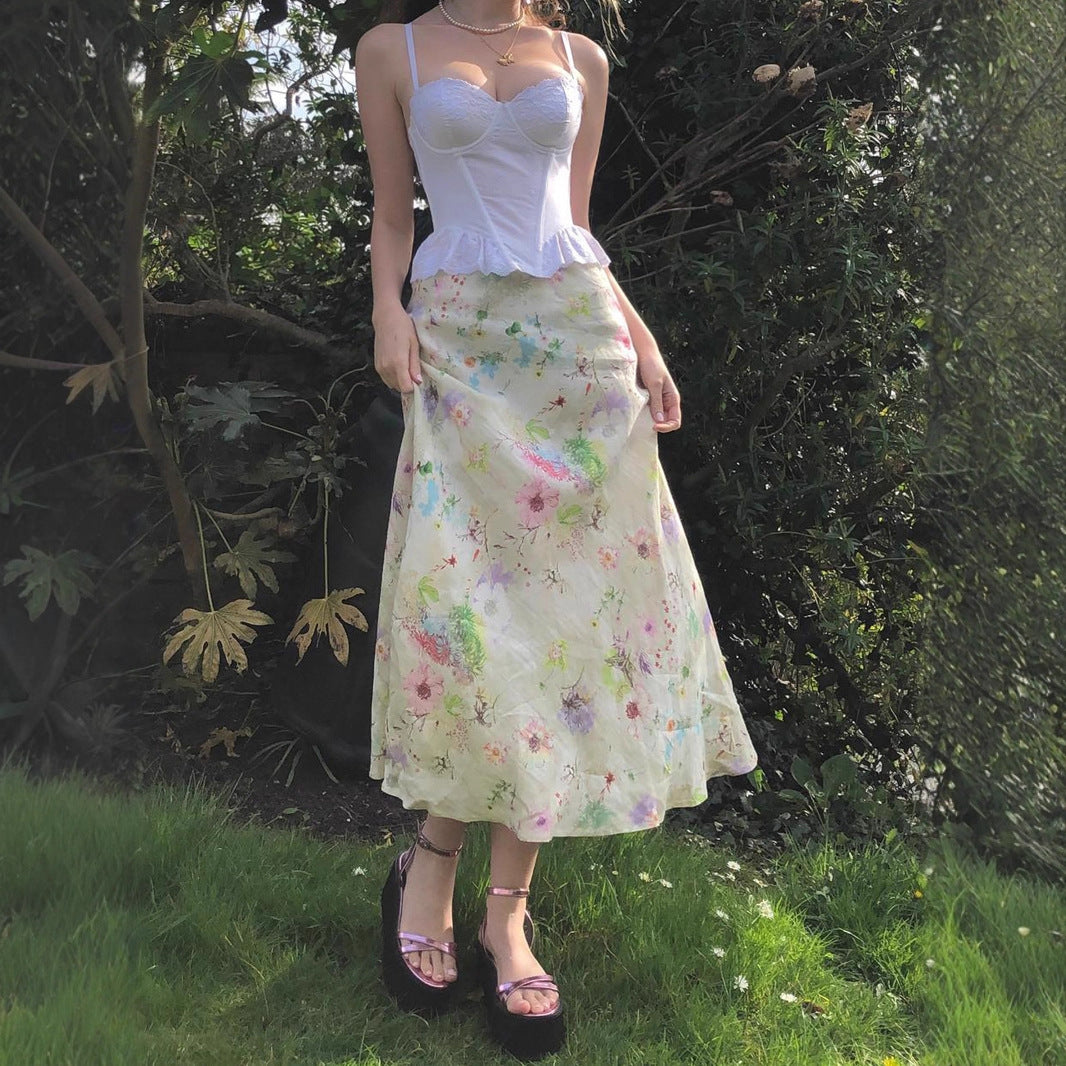 Sweet Girl Waist Slimming Long Fishtail Skirt - D&A