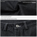 Multi-pocket Pleated Workwear Primary Color Jeans - D&A