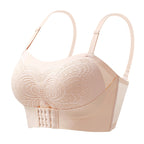 Front Closure Bra Strapless Wireless Push Up Anti-slip Bra - D&A