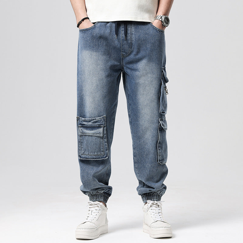 Hip Hop Men's Nostalgic Retro Multi-pocket Pants - D&A